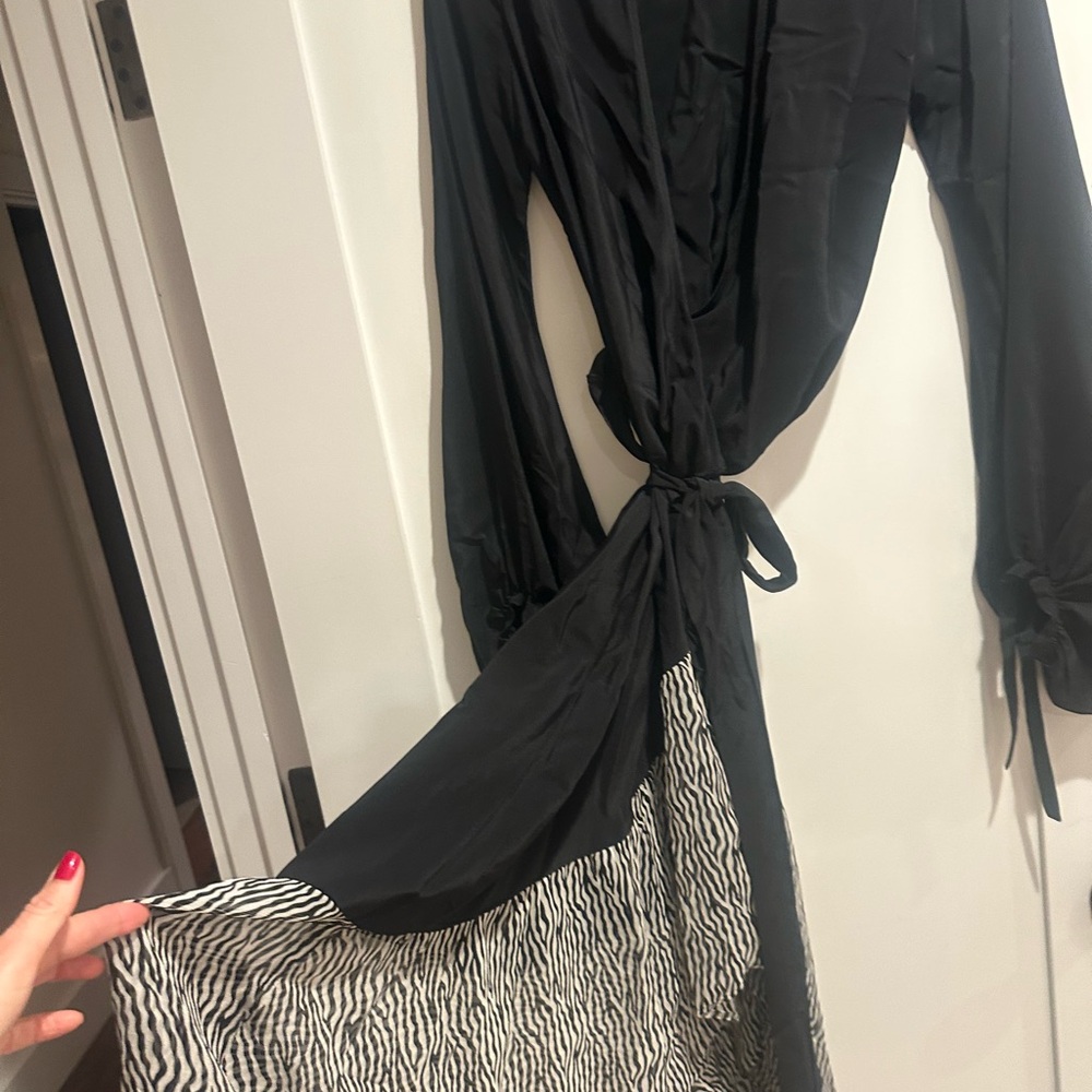 Elegant Black and White Women's Dress